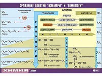 Таблица демонстрационная "Сравнение понятий изомер и гомолог" (винил 70x100) - fgospostavki.ru - Златоуст