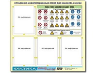 Стенд информационный "Правила техники безопасности в кабинете физики" (80х75, 4 кармана) - fgospostavki.ru - Златоуст
