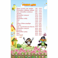 Стенд "Режим дня" 0.56x0.9 - fgospostavki.ru - Златоуст