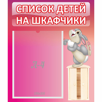 Стенд "Список на шкафчики" - fgospostavki.ru - Златоуст