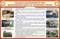 Стенд "Техника безопасности при выполнении работ на токарном станке" - fgospostavki.ru - Златоуст