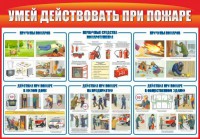 Стенд "Умей действовать при пожаре" - fgospostavki.ru - Златоуст