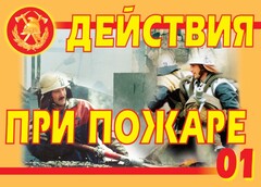 Комплект плакатов "Действия при пожаре" - fgospostavki.ru - Златоуст