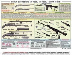 Плакат "Ружья служебные МР-133С, МР-153С, Сайга-410КВ" - fgospostavki.ru - Златоуст