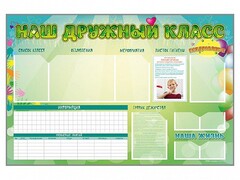 Стенд-уголок магнитно-маркерный "Наш дружный класс" - fgospostavki.ru - Златоуст