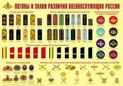 Плакат "Погоны и знаки различия военнослужащих России" - fgospostavki.ru - Златоуст