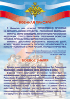 Таблица "Военная присяга. Боевое знамя" (100х140 сантиметров, винил) - fgospostavki.ru - Златоуст