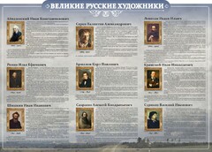 Стенд "Великие русские художники" - fgospostavki.ru - Златоуст