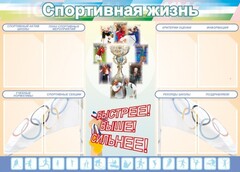 Стенд "Спортивная жизнь" Вариант 2 - fgospostavki.ru - Златоуст