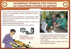 Стенд "Основные правила при работе на токарном станке по дереву" - fgospostavki.ru - Златоуст