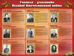 Стенд "Учителя-участники Великой Отечественной войны" - fgospostavki.ru - Златоуст