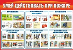 Стенд "Умей действовать при пожаре" - fgospostavki.ru - Златоуст
