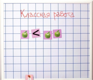 Магнитно-маркерная доска "Клетка" (86 см х 75 см) - fgospostavki.ru - Златоуст
