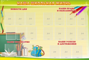 Стенд "Наша школьная жизнь" - fgospostavki.ru - Златоуст