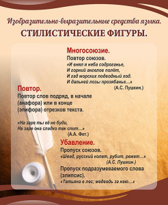 Стенд "Стилистические фигуры" Вариант 1 - fgospostavki.ru - Златоуст