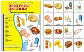 Демонстрационные карточки "Продукты питания" - fgospostavki.ru - Златоуст