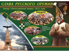 Таблица демонстрационная "Слава русского оружия" (винил 100*140) - fgospostavki.ru - Златоуст