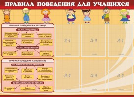 Стенд "Правила поведения для учащихся" - fgospostavki.ru - Златоуст